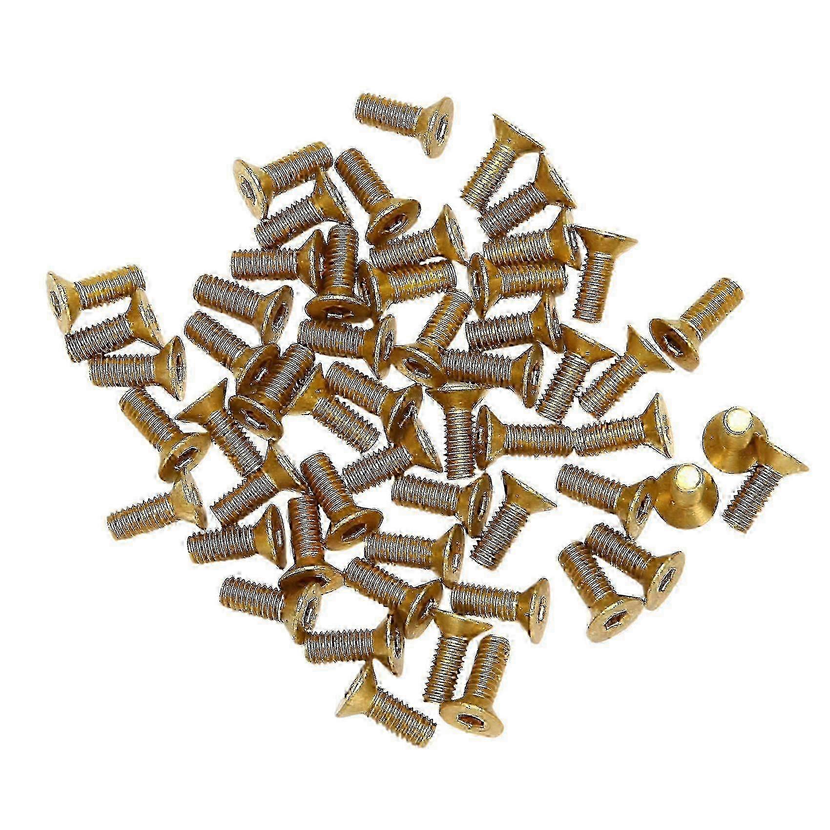 50pcs Flat Socket Head Copper Cap Screws M3 X 8 - Premium Quality Screws for Multiple Uses