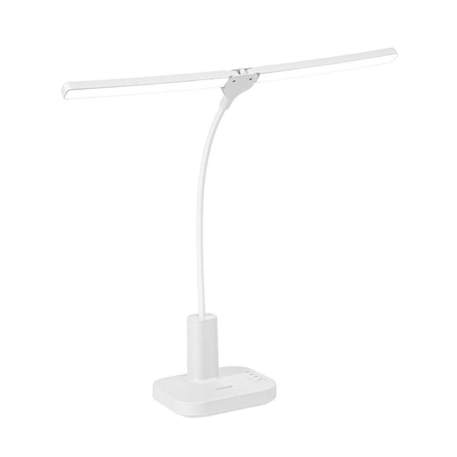Computer Desk Lamp Double Light 3 Modes Sensitive Control Gooseneck LED Desk Lamp USB Adapter Dorm Room