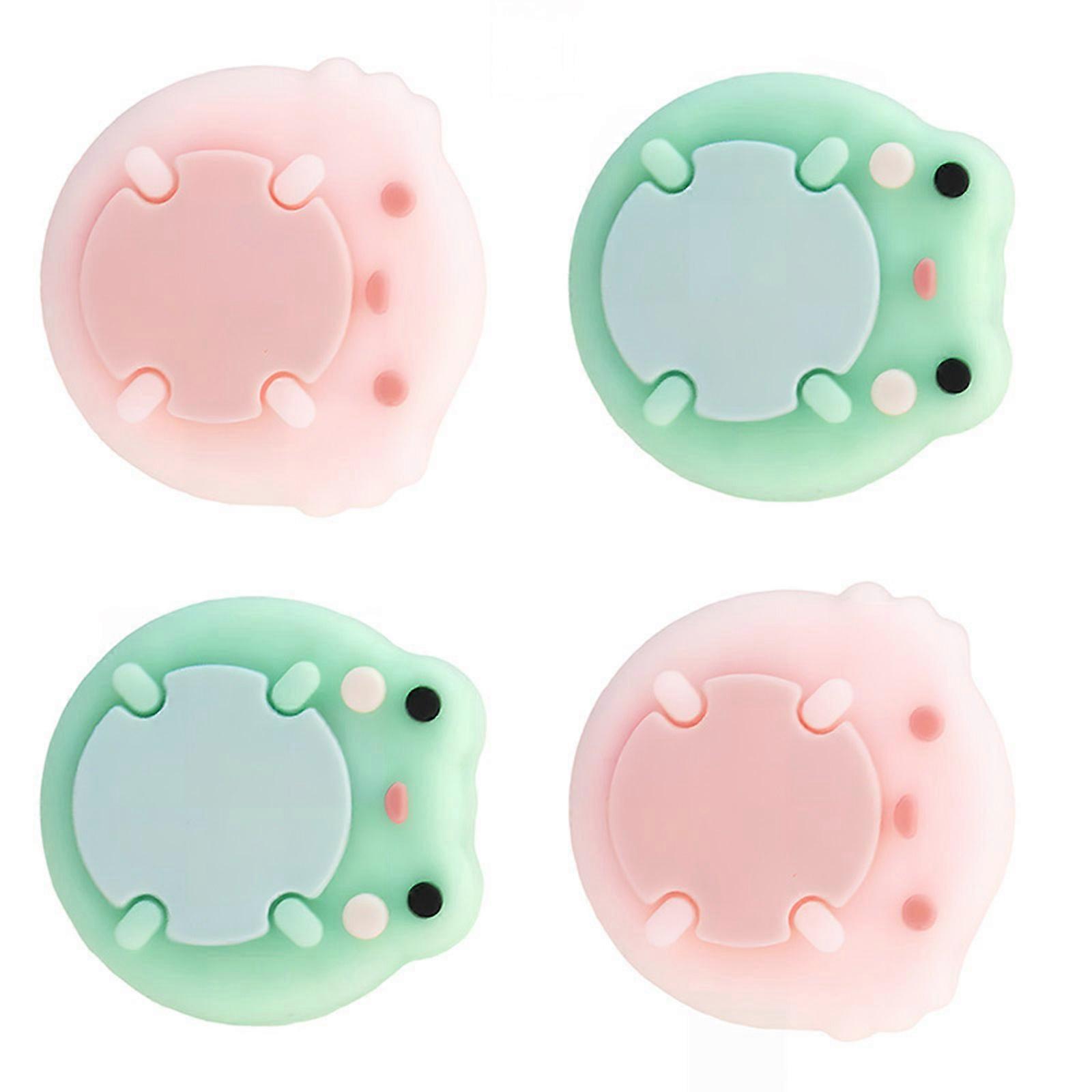 4pcs Controller Thumbstick Caps for NS Animal Pattern Analog Stick Rocker Caps Joystick Caps Gaming Accessory Multicolor
