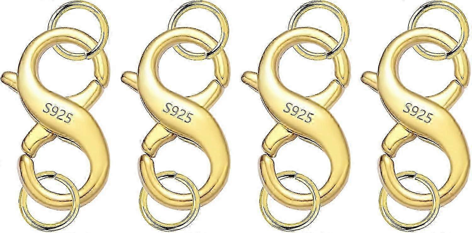 Double gold chain clasp for bracelets with lobster shears design