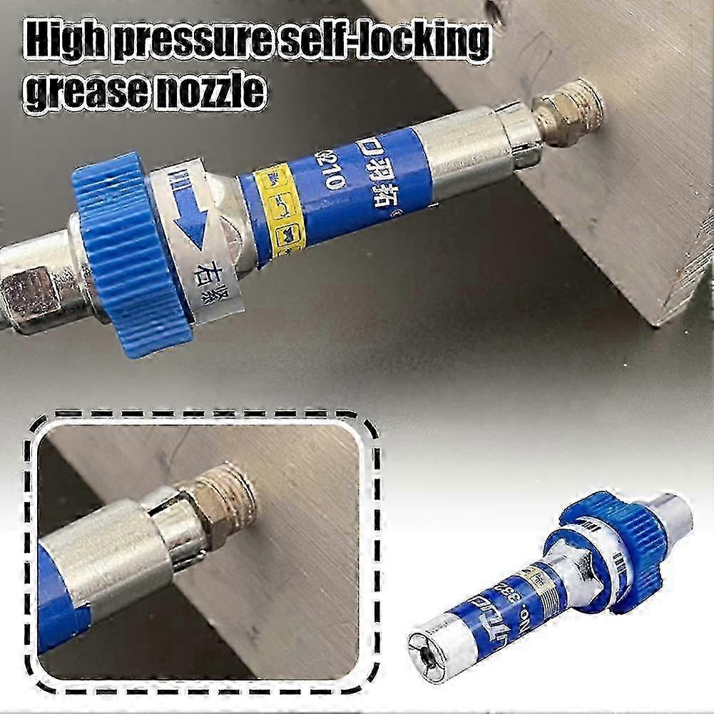 High Pressure Grease Coupler Tool Screws Nozzle Self-Locking Quick Connectors