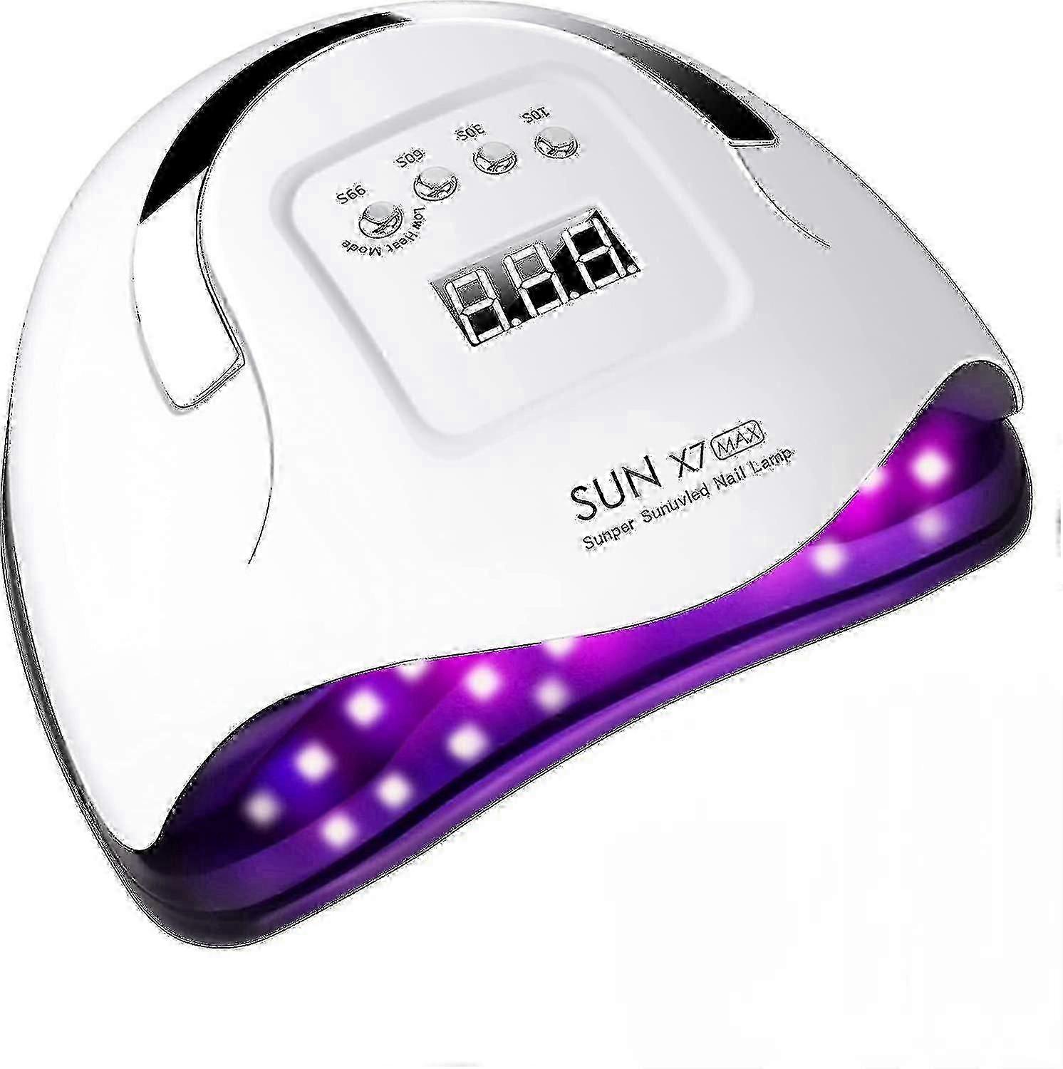 プロフェッショナルネイルランプ180w UV LEDネイルドライヤー、5モード時間、99s低熱モード、液晶ネイルとペディック