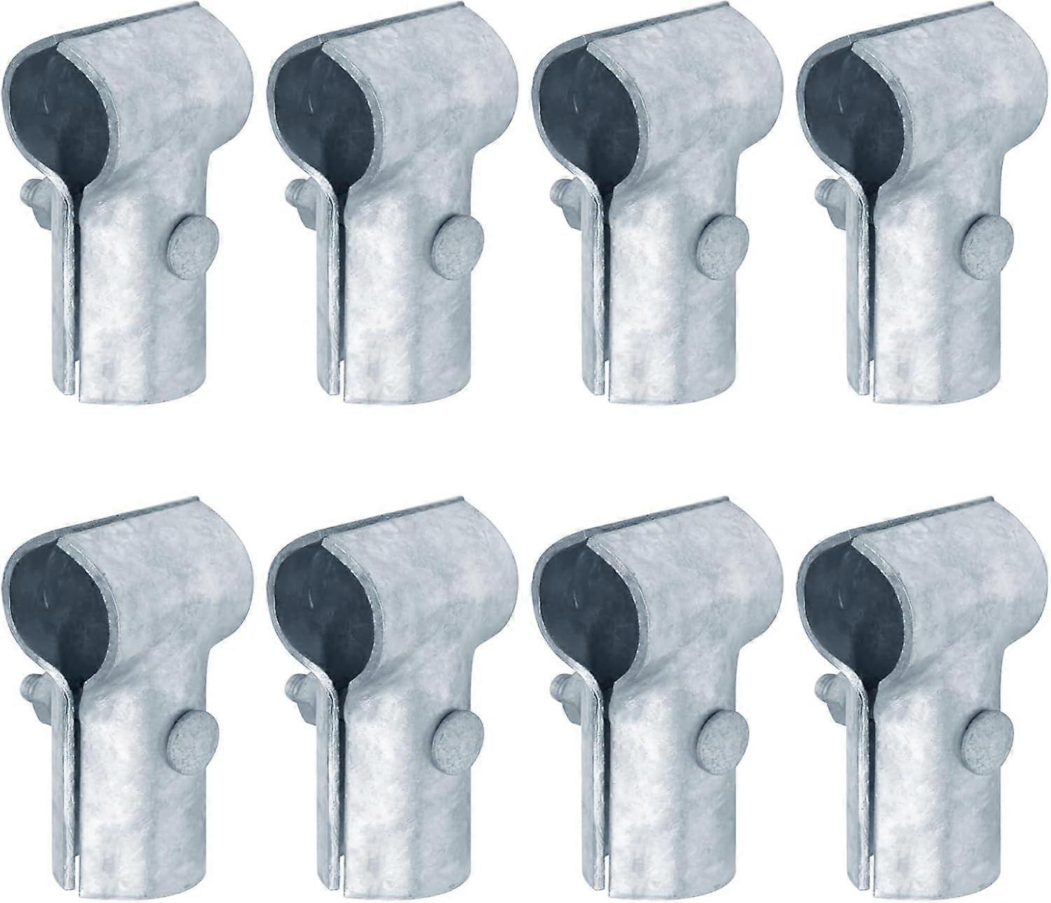 8 Pack End Rail Clamp 1-3/8" x 1-3/8", Chain Link Fence Part T Pipe Clamps