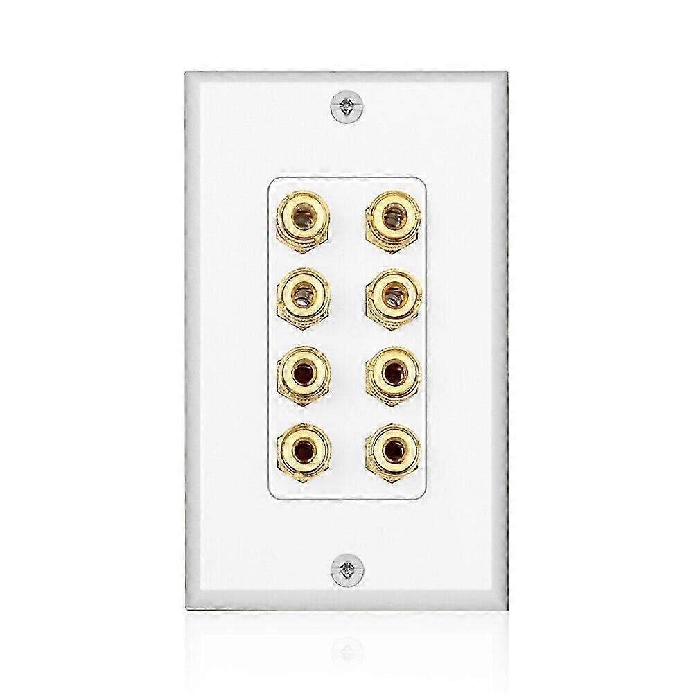 8 Posts Speaker Wall Plate for Home Theater o Panel for 4 Speakers