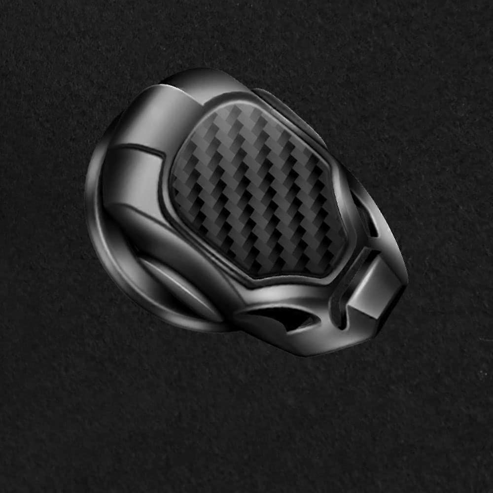 Engine Ignition Start Stop Push Button Cover Sticker One Button Ignition Key Decorative Switch Button Cover for Car Interior Decorations(Black)