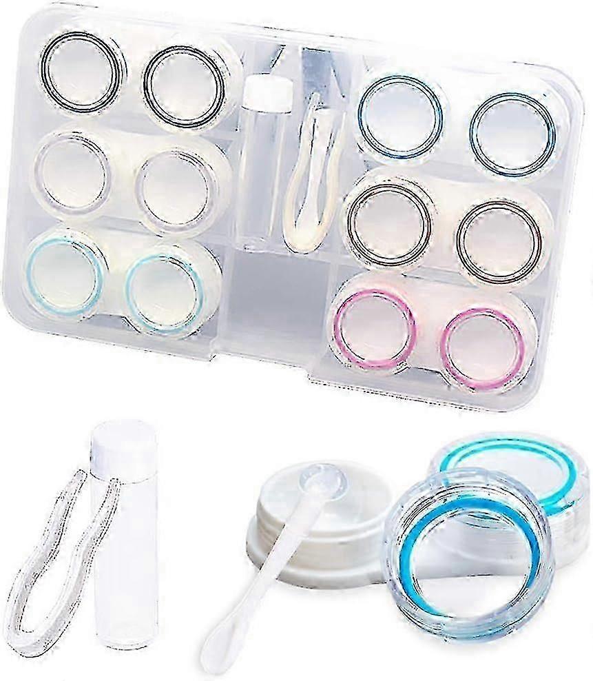 Contact Lens Case Set, Portable And Versatile With Sophisticated Design, High-Quality Material Provides Longevity, Leak-Proof Packaging Offers Secure