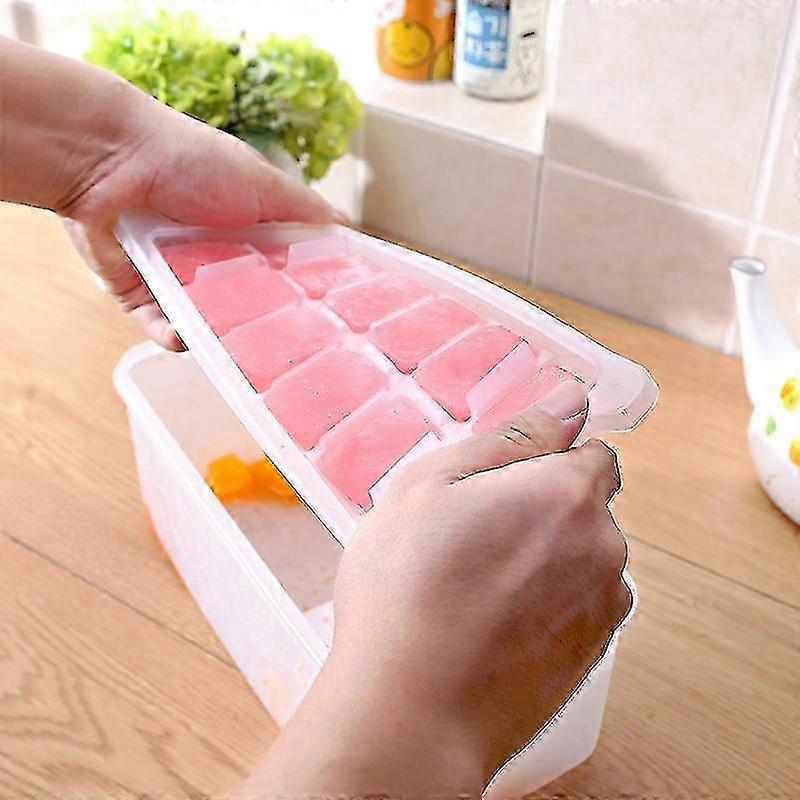 Small Square Ice Mold Trays Multi-layer Mold with Cover Ice Storage Box, 4 Layers 2025