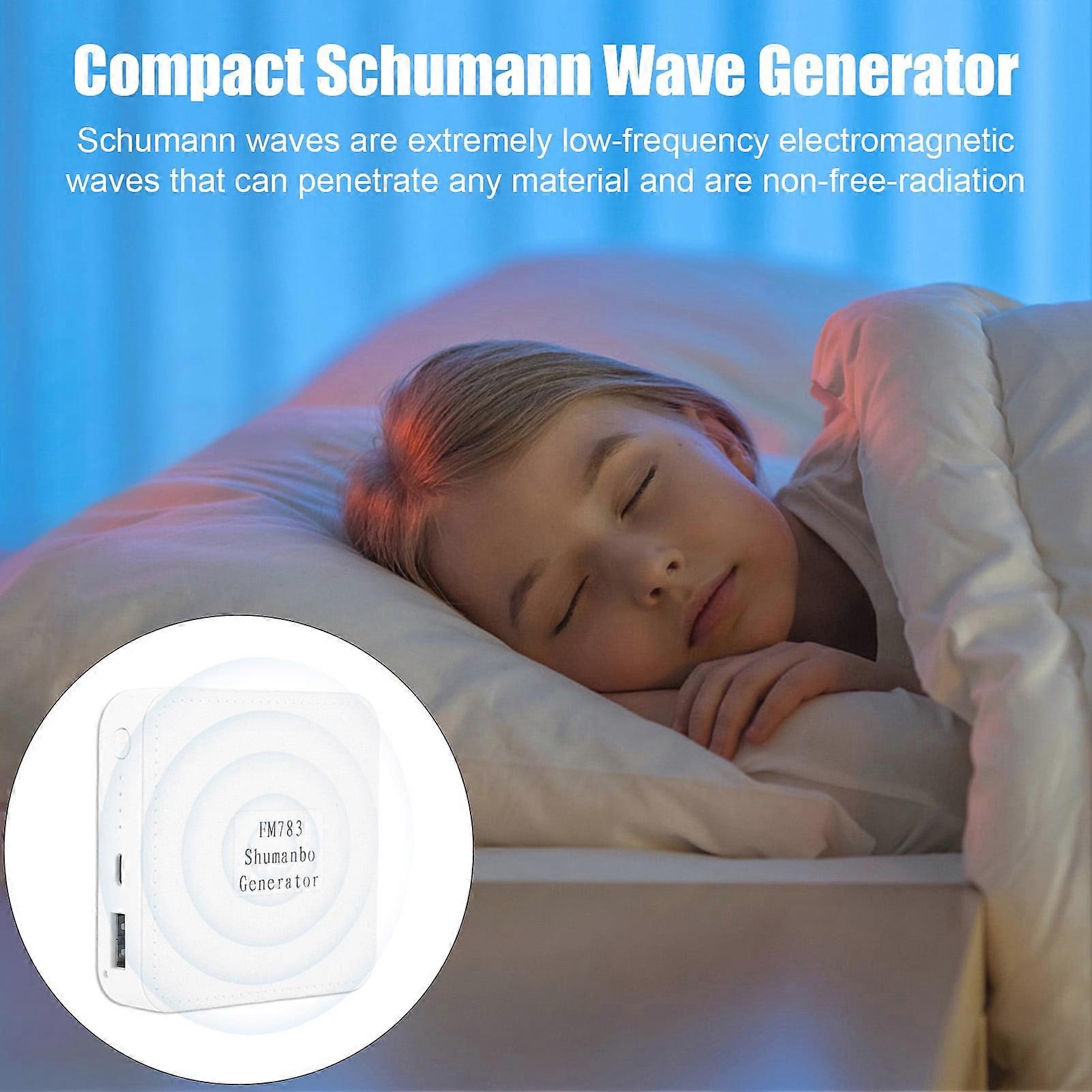 SUSUchens Schumann Wave Generator Low Frequency Pulse Sinewave Generator Compact Size Portable 7.83HZ Frequency Schumann Resonator White