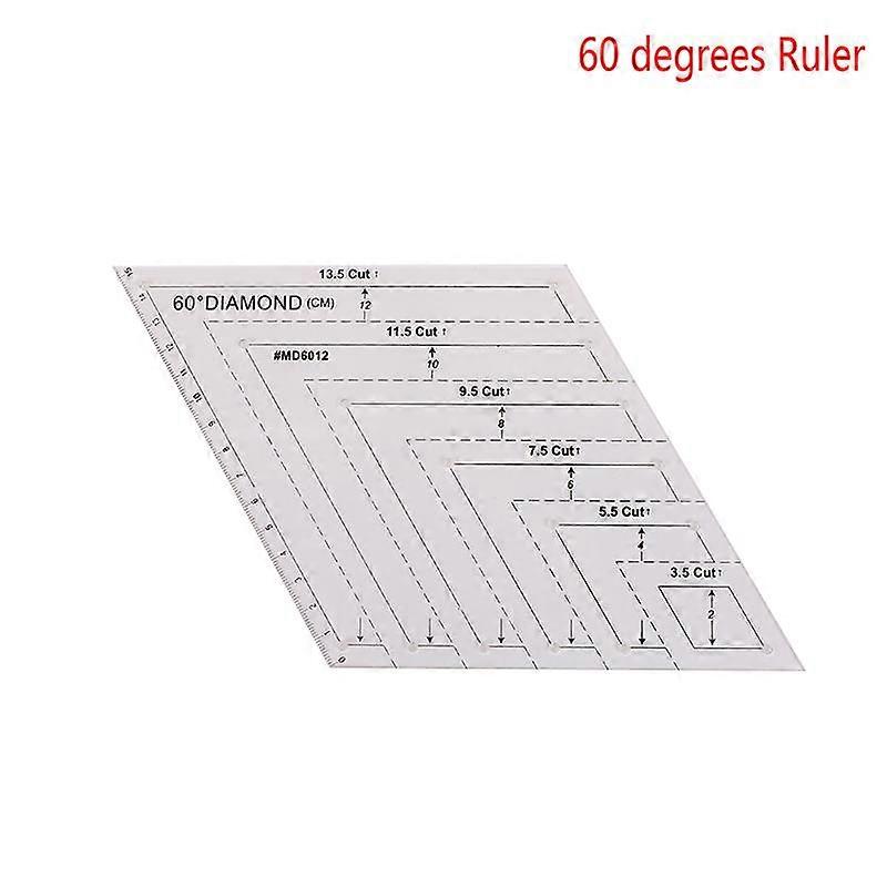 Quilting Patchwork Ruler Triangle Rhombus Hexagon Acrylic Template Sewing Tool