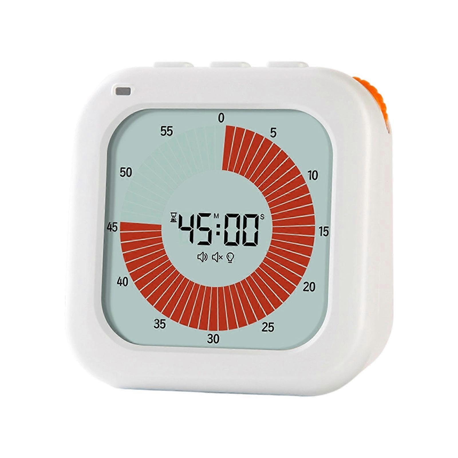 LCD Visual Timers With 3 Alerts Option For Learning Cooking Meetings Support And Times Perception Development  White