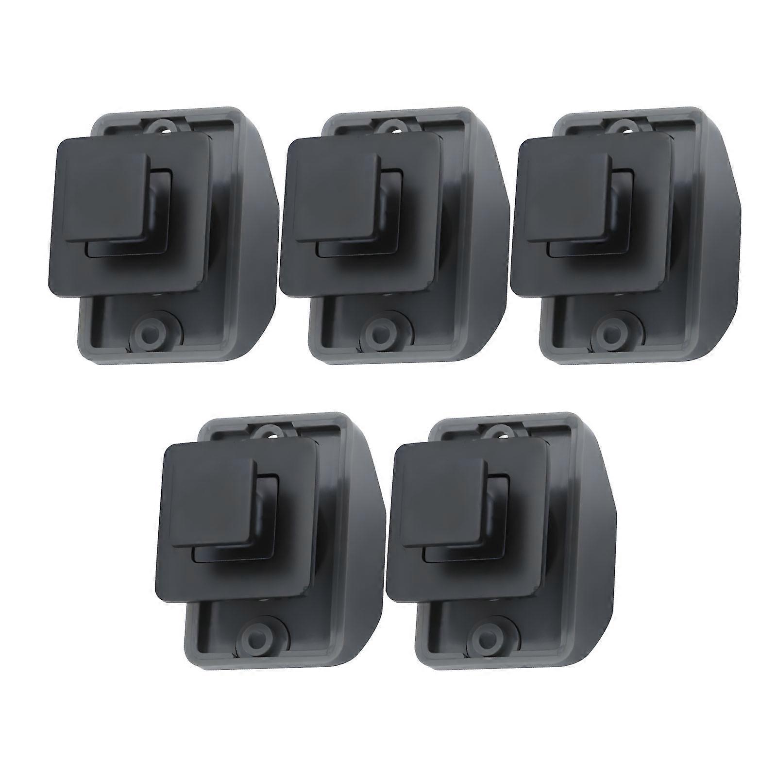 5Pcs Metal Push Button Cabinet Locks Keyless Cupboard Lock For Campers Boat Marine Easy Install 3 Color Available  Matt black