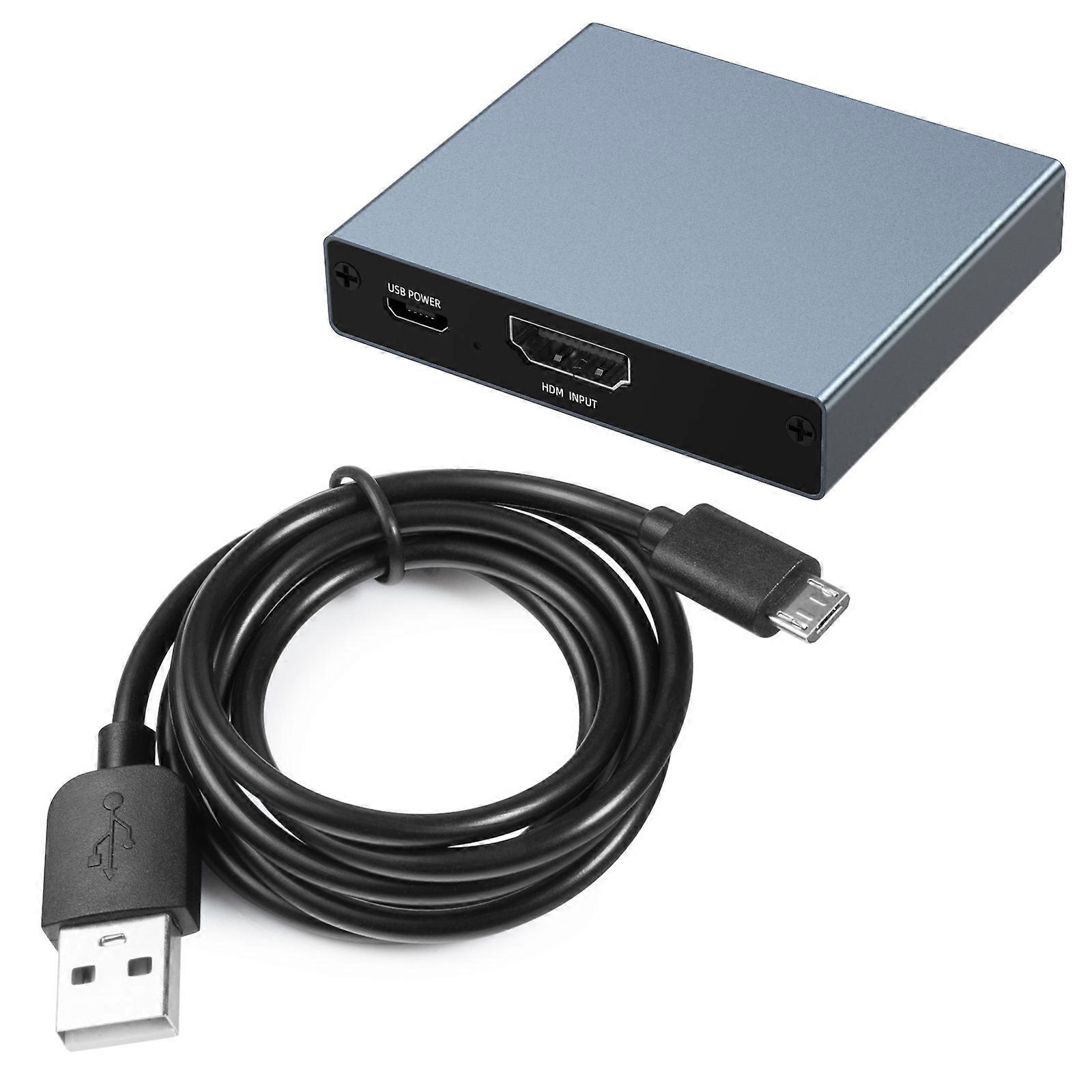 UHD Video Photocopier Double Screen Output Backs 3D Video Auto Resolution Adjustment Permanent Aluminum Housing Outlet Play For Laptop PC  Grey