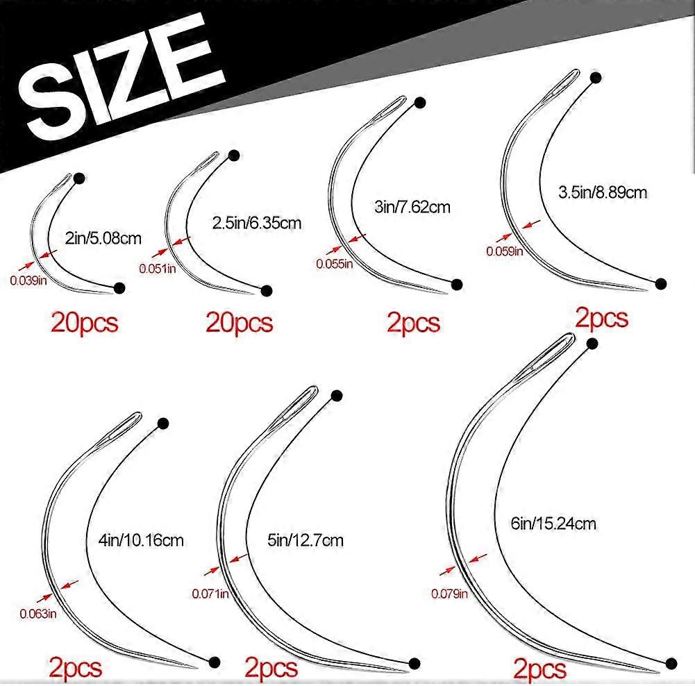 Kit d'aiguilles à coudre à la main en cuir IMAZY, robuste, comprenant une aiguille courbe et une aiguille à sac pour la réparation de tissus d'ameublement, tapis et toiles.