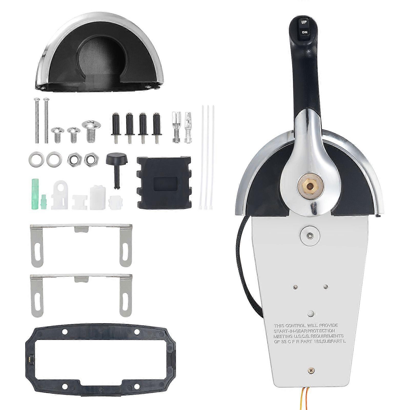 Boat Throttle Control, 8M0059686 Top-Mounted Outboard Remote Control Box for Mercury PT 2-Stroke, Marine Throttle Control Gear Box