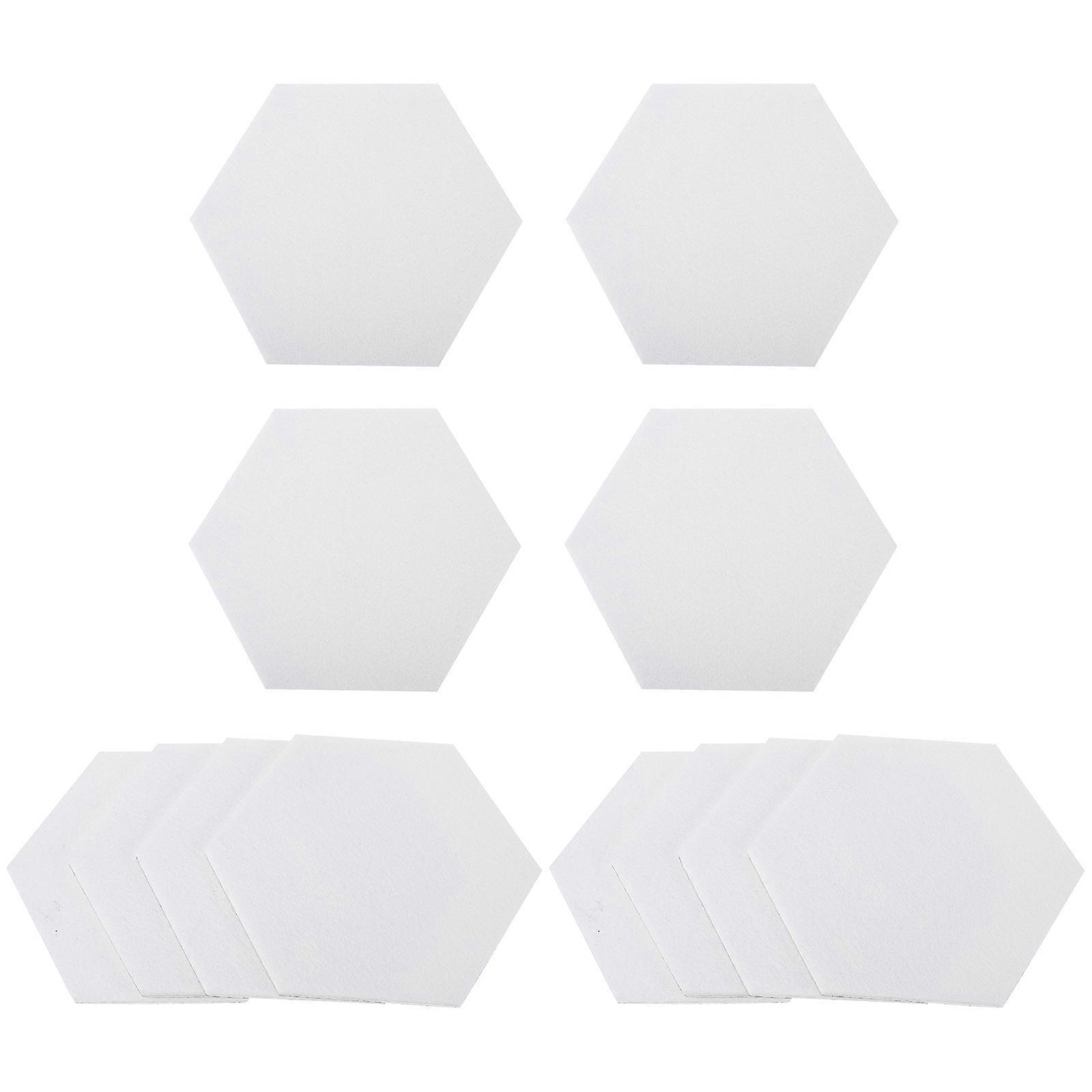 Felt Hexagon Wall Board 12Pcs White Felt Material Memo Display for Decoration