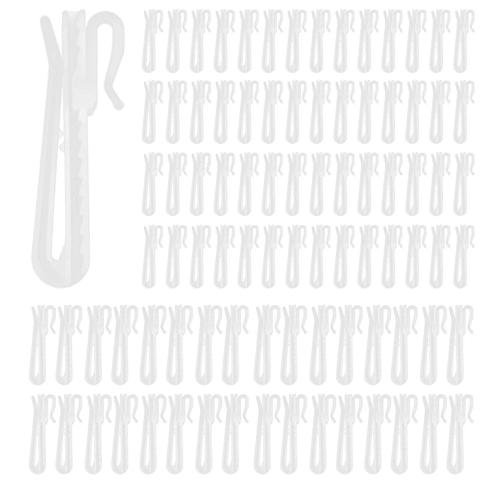 100 قطع قابل للتعديل البلاستيك الستار الستار دبوس هوك الستار البلاستيك تعديل هوك