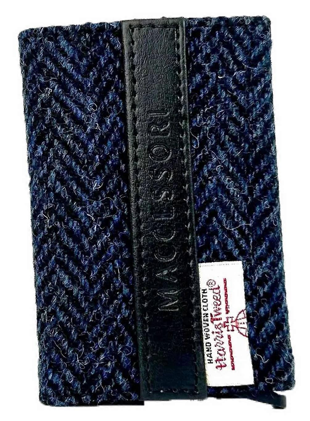 Maccessori Harris Tweed Pop Up Card Holder - Navy Blue