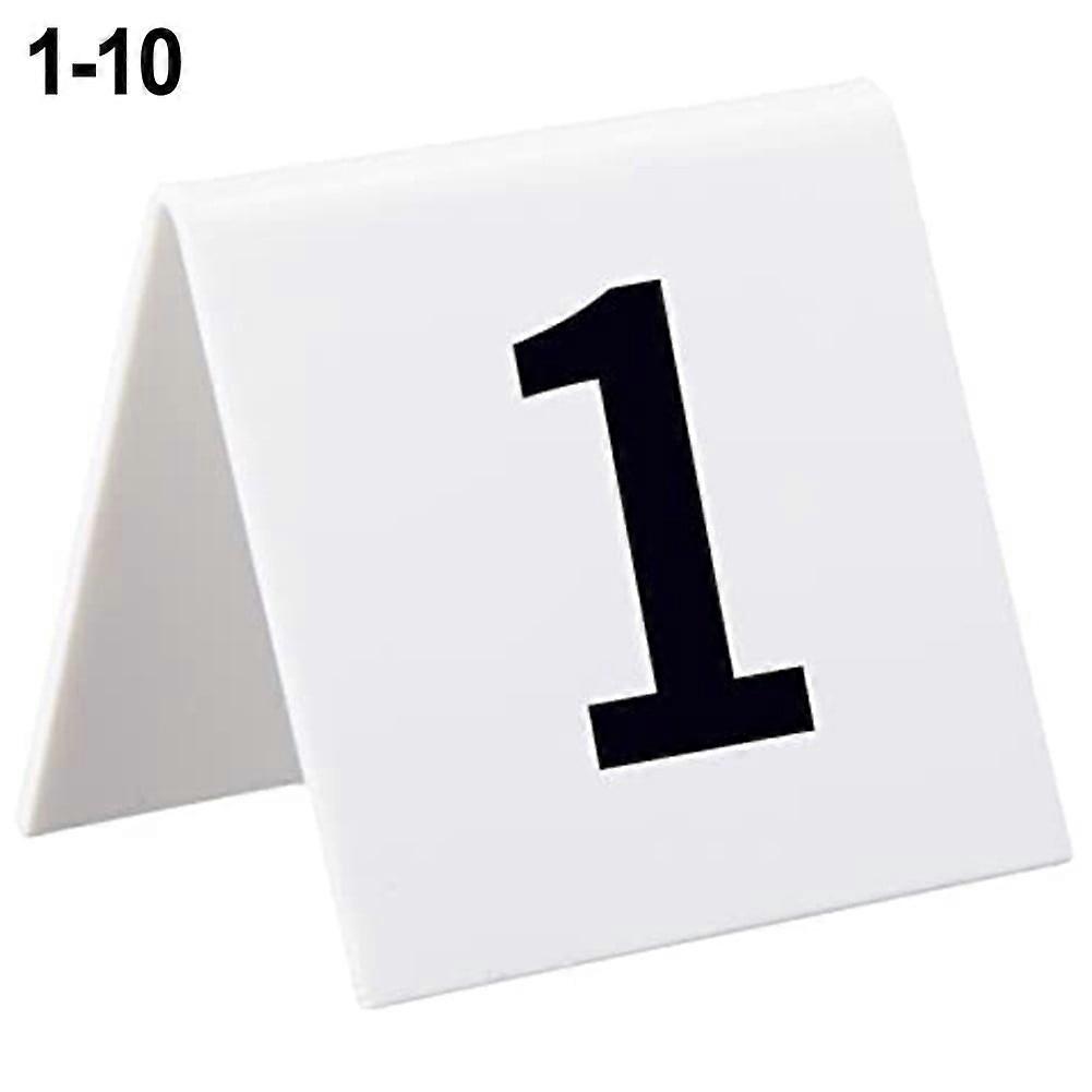 Table number signs 1 - 10 Table numbering Table display Table number