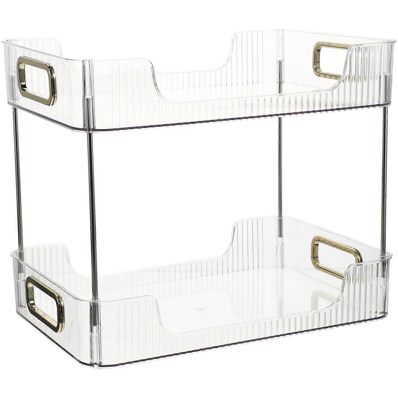 Bathroom Counter Shelf Double Layer Organizer Holder Storage Rack 2-Tier