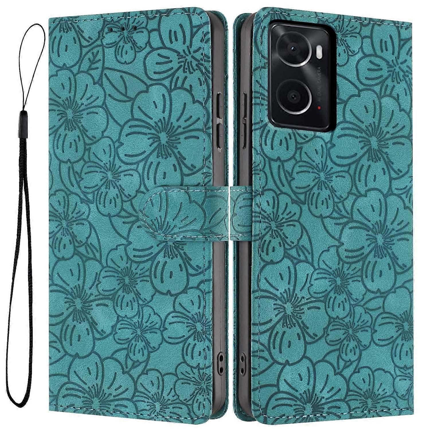 Cherry Leather Case For OPPO A76 / A36 / A96