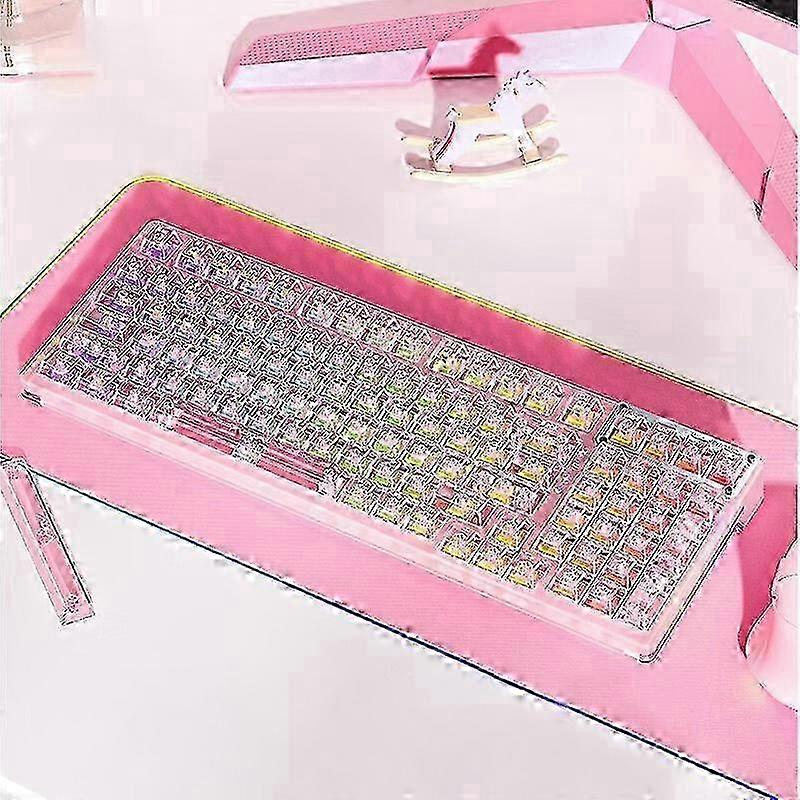 x (New) AULA F98 99-Key Wired 2.4G Bluetooth RGB Three Mode Mechanical Keyboard