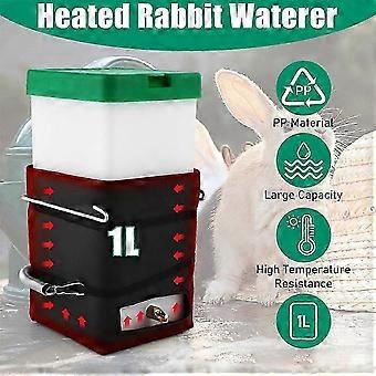Heated Rabbit Water Bottle, 32 Oz for Rabbits, Hamsters, Guinea Pigs