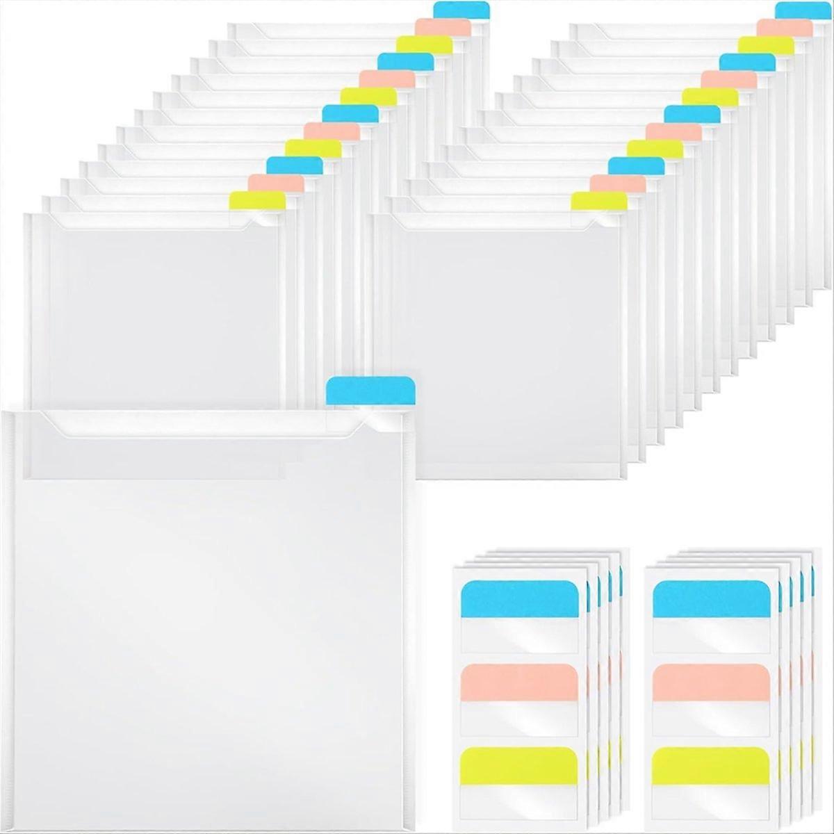 Scrapbook Paper Storage Organizer with 60 Pcs Sticky Index Tabs