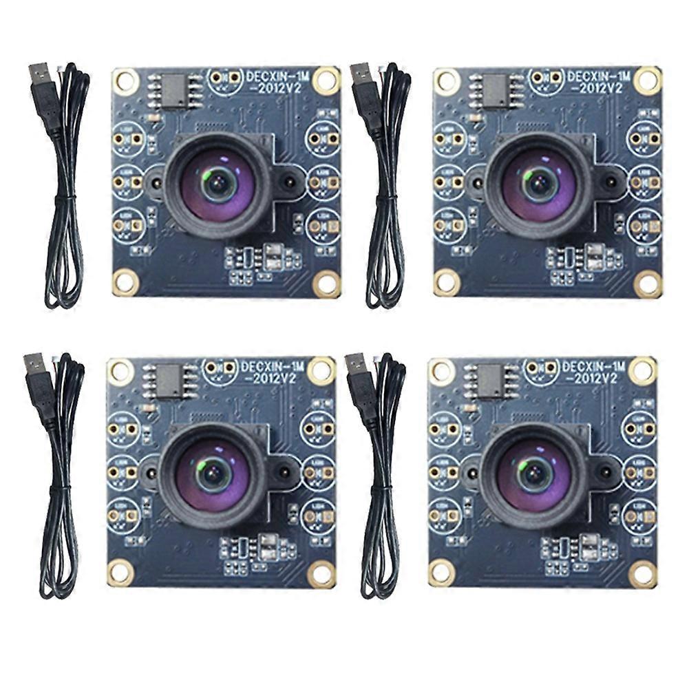 4PCS 100 Degree Camera Module 1MP OV9732 1280x720 USB Free Driver Manual Focus with 2 Meter Cable for WinXP/7/8/10