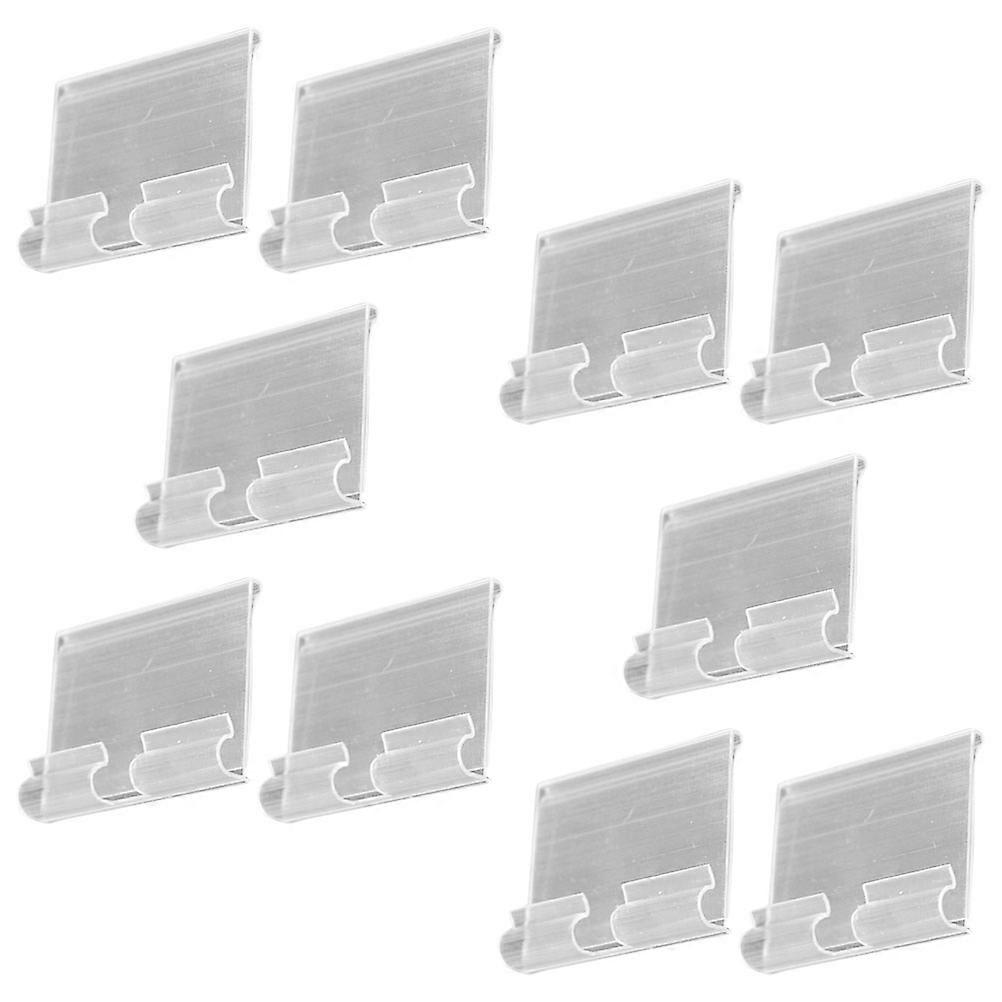 Shelf Sign Holder Transparent PVC Label Display Holder for Shop Use 20Pcs