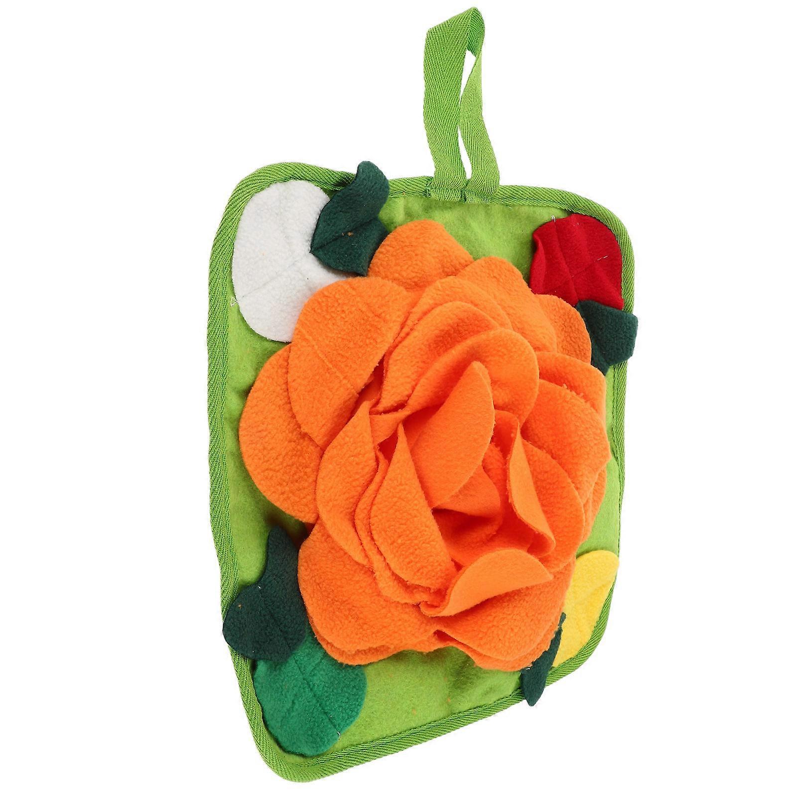 Rabbit Foraging Mat for Activity 3Pcs Orange Slow Feeding Pad