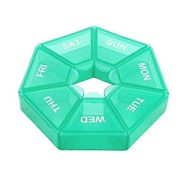 Practical Dosett Medicine Box Weekly Dosing Box Military Green