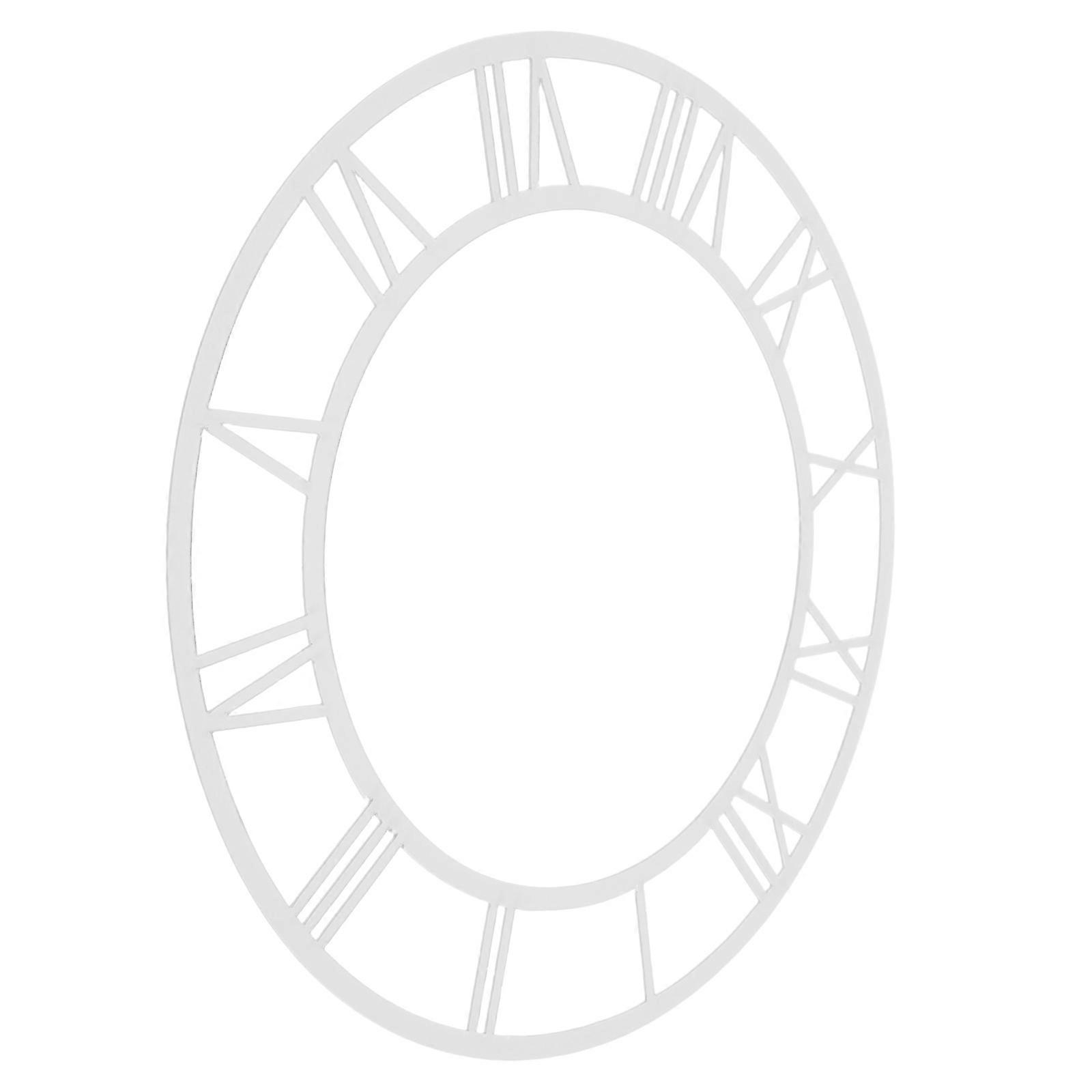 Wall Clock Roman Numerals Round Acrylic Clock Face for DIY Installation