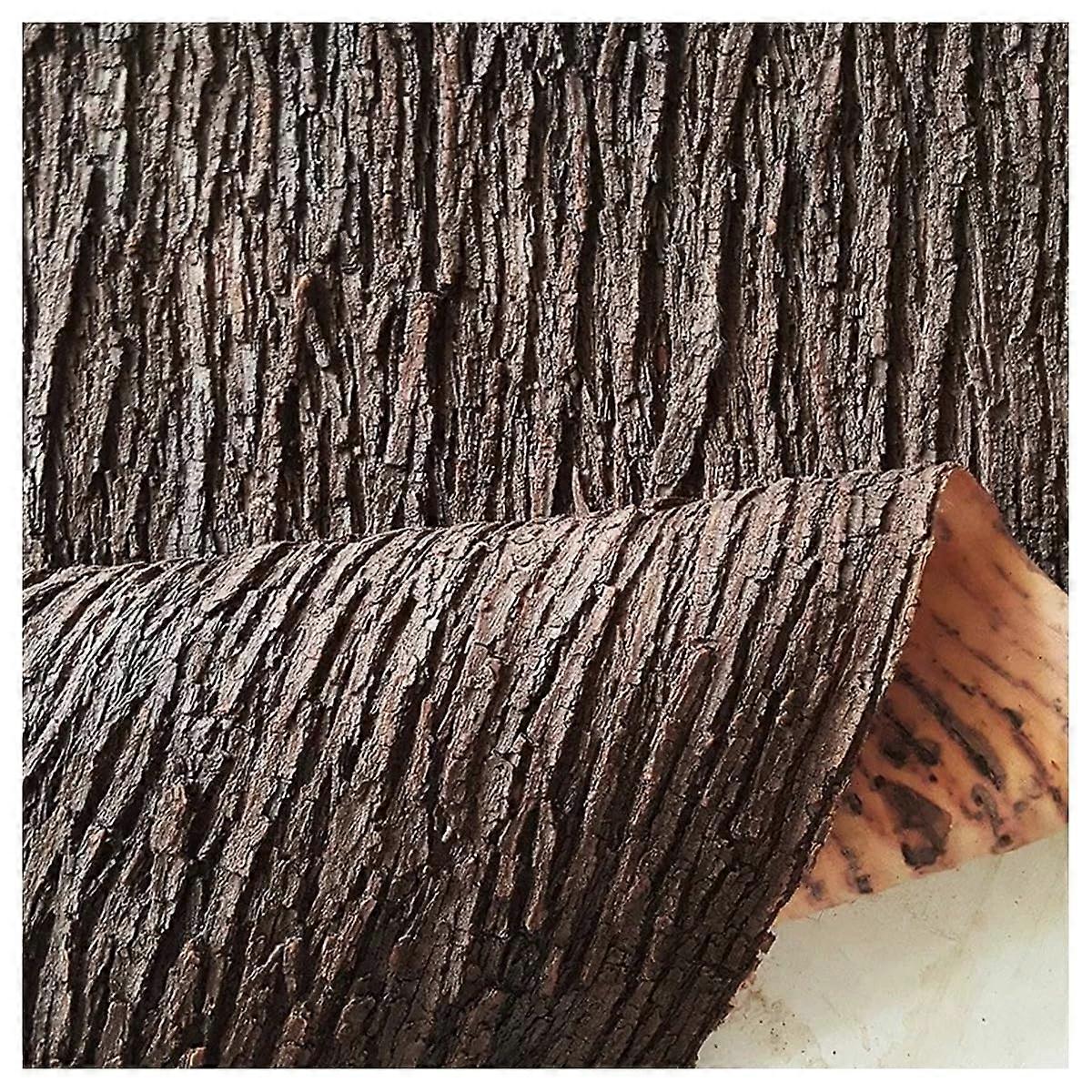 Tree Bark Texture Sheet 15.7x39.4in Realistic Rubber Wrap for Pillar Column Pipe and Wall Decor