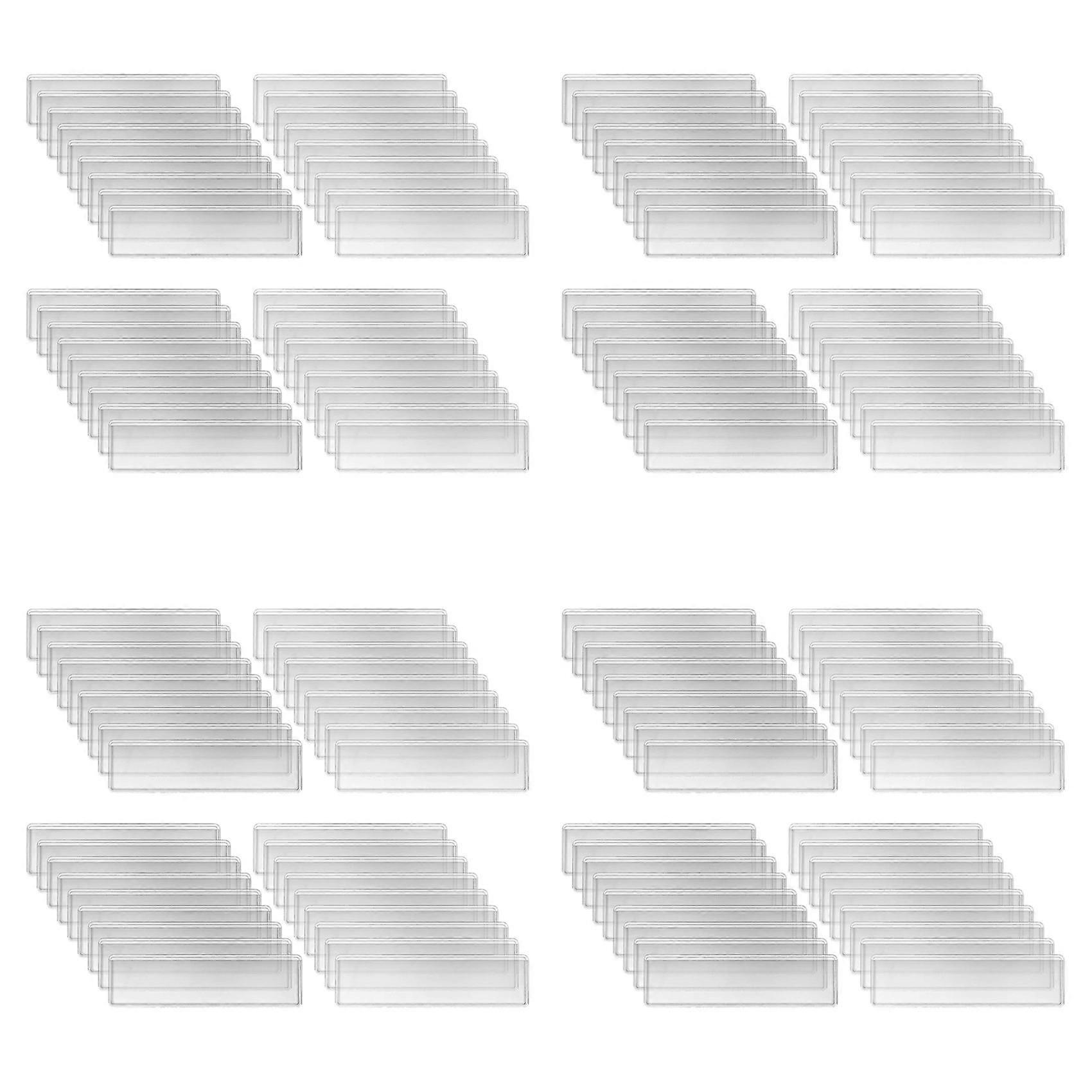 Holders Adhesive Shelf Tag 1.2 X 4.3 Inch Clear Shelf Tag Card Pockets Drawers for Supermarket (240 Pack)
