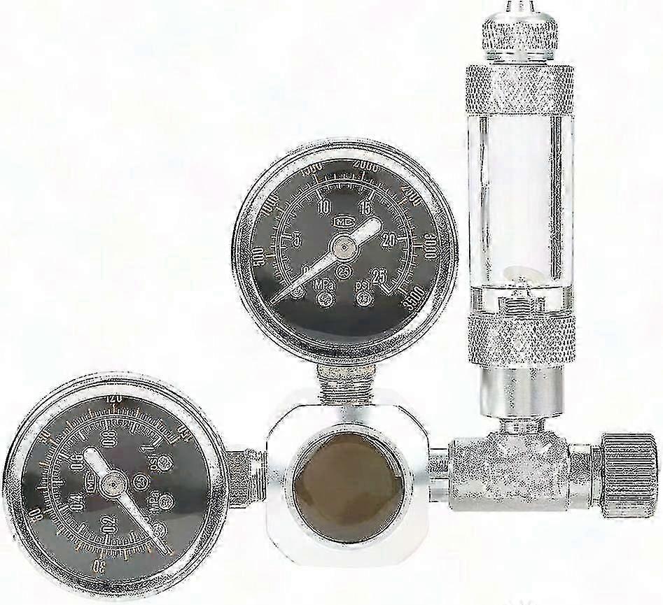 Aquarium CO2-Regler mit Doppelmanometer, einstellbares CO2-System (w21.8)
