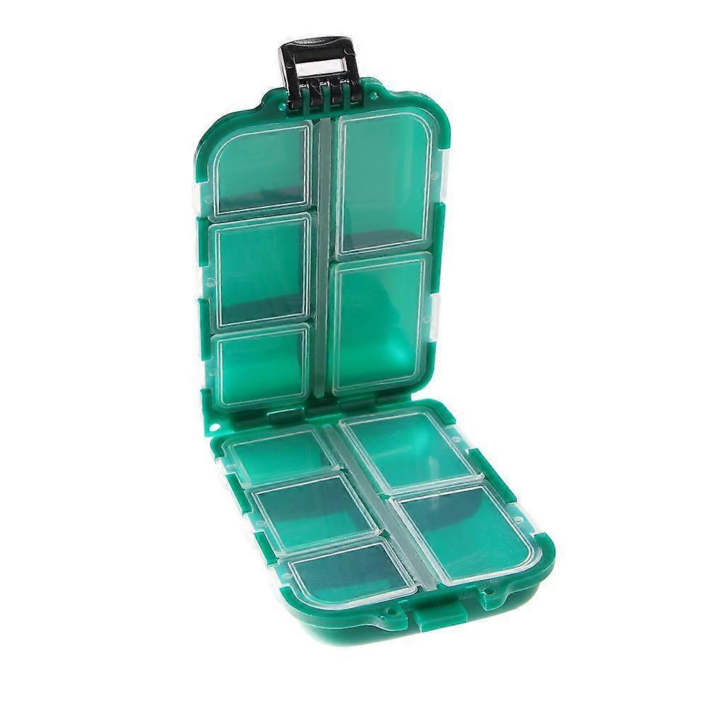 Compartiments ��tanche ��cologique en plastique crochet appats plate-forme bo?te �� outils 10 treillis mat��riel de p��che stockage leurre ��tui