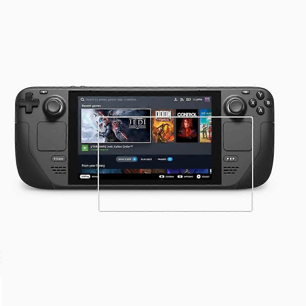 Screen Protector for Steam Deck 9H Tempered Glass AntiFingerprint Scratch Resistant Crystal Clear 2 Pack