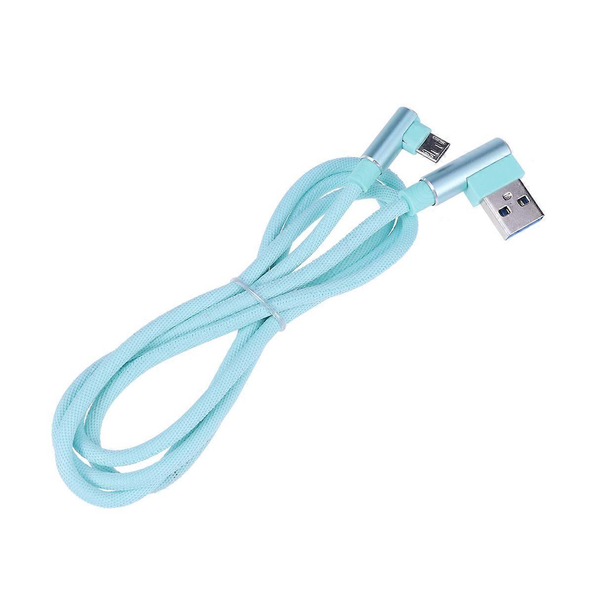 Fast Charging USB Cable Dual Bend Nylon Braided for 2Pcs Portable Data
