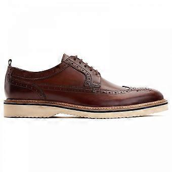Men's Base London Sully | Brown | Mens Washed Leather Brogues