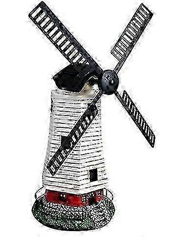 Automatic Solar Powered Windmill with LED Lights for Garden Decor