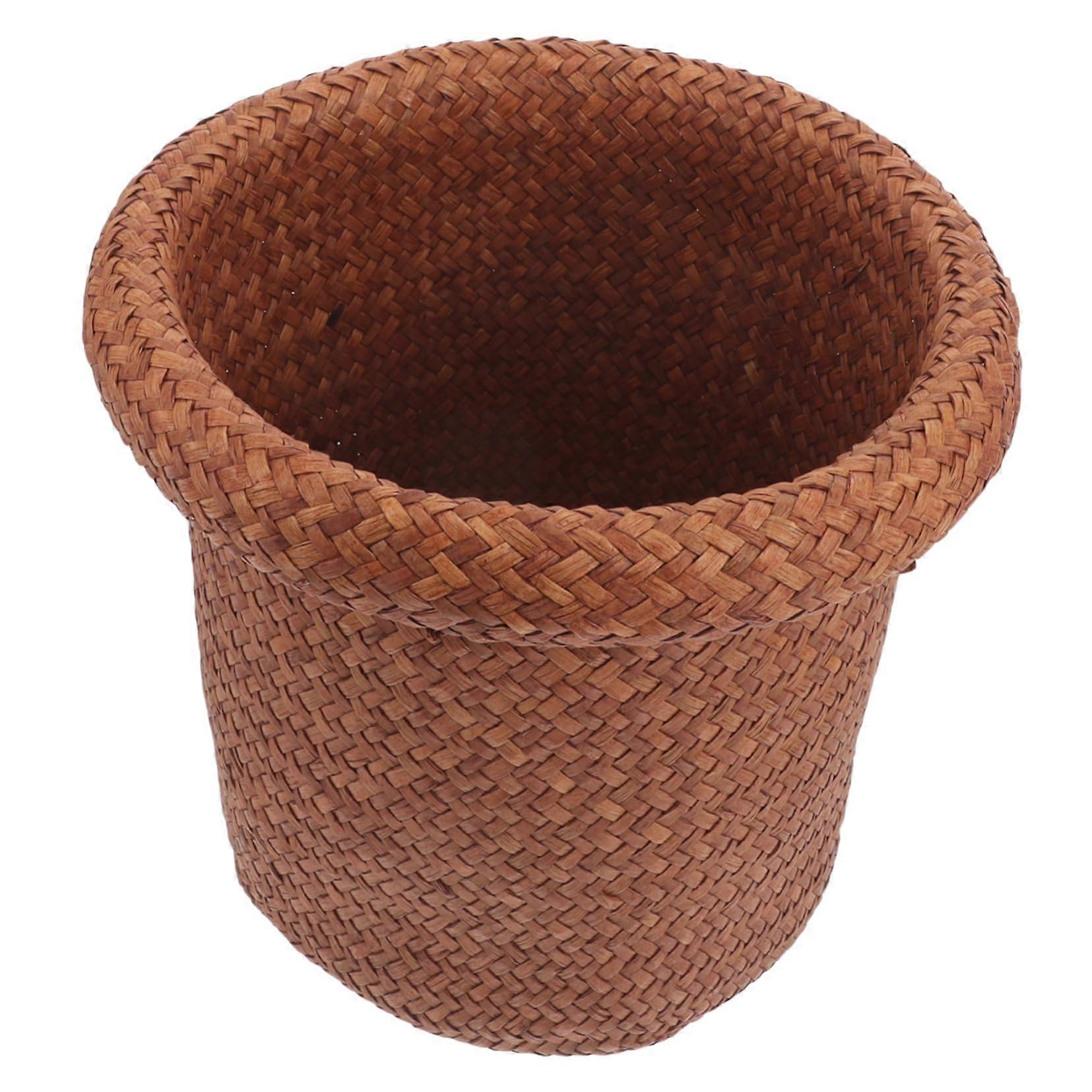 Woven Plant Basket Planter Rustic Durable Design for Indoor Outdoor MultiPurpose Storage
