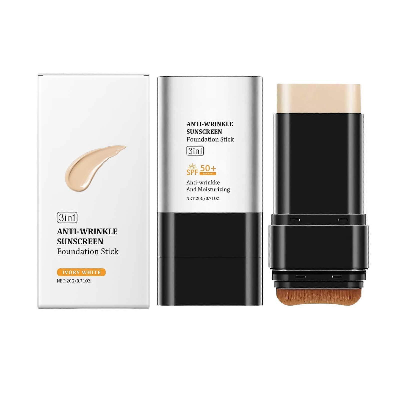 Foundation Stick Full Coverage Buildable Coverage with Brush Lightweight Smooth Finish Shade 03