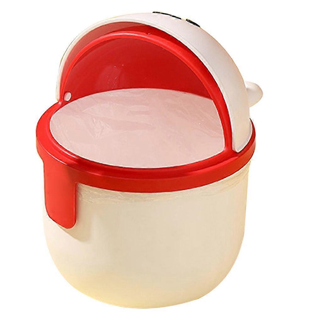 Cartoon Mini Trash Can Plastic Trashbin for Home Desktop Use