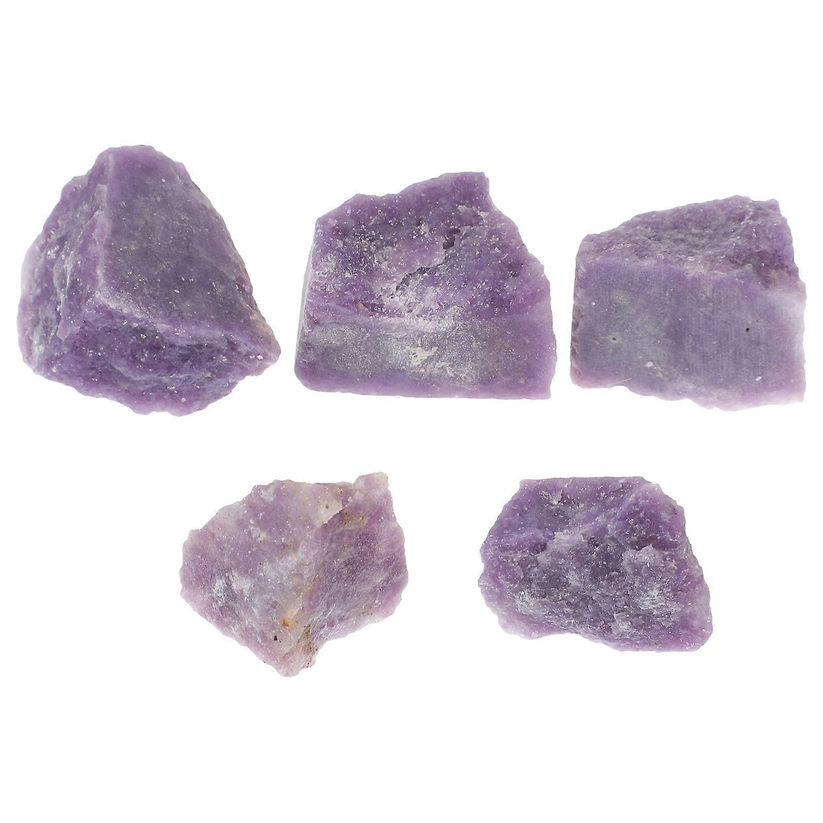 Purple Natural Rough Mineral Sample Ore Specimen for Teaching 1Set