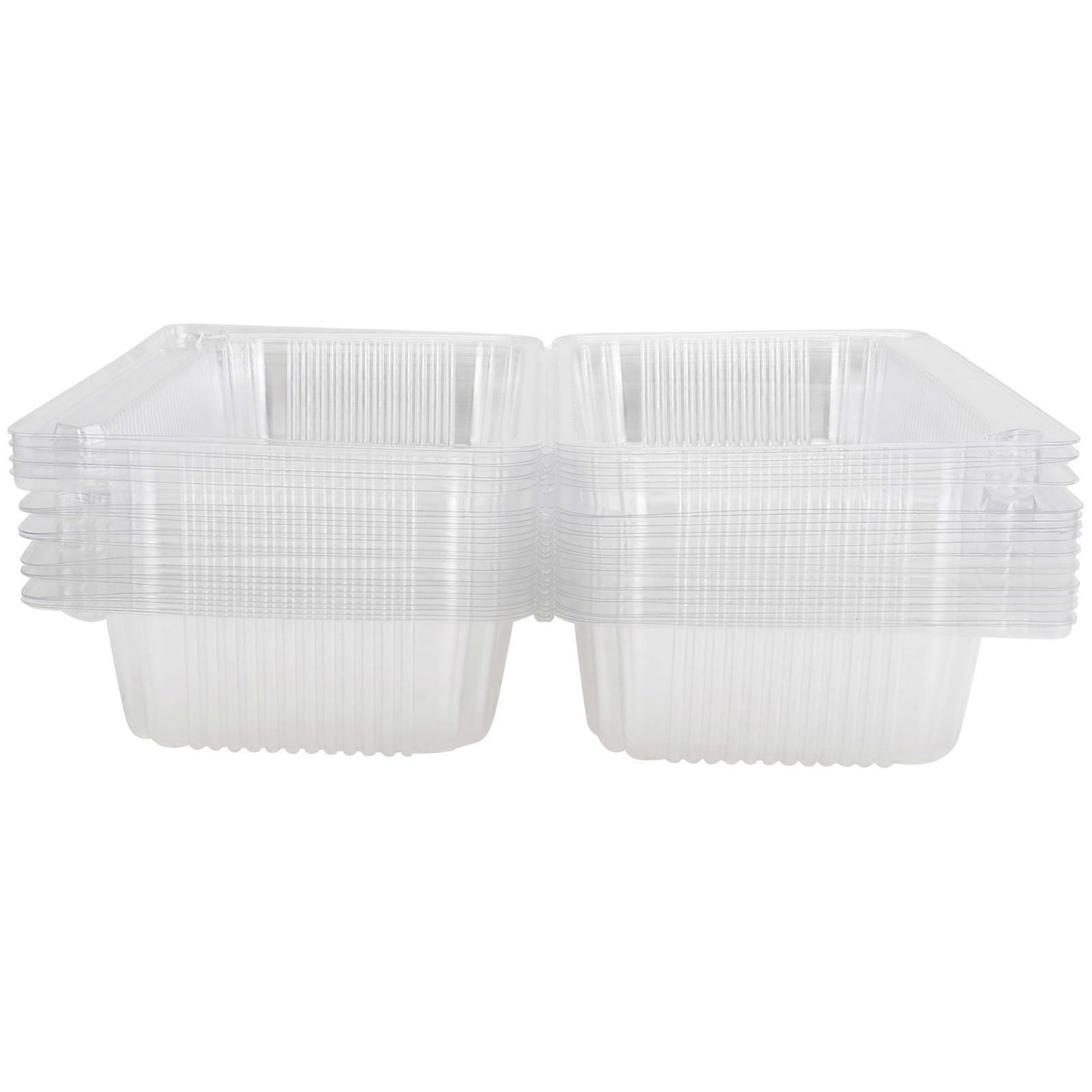 Transparent Dessert Packaging Box for Wrapping Use 25Pcs Disposable Cake Boxes
