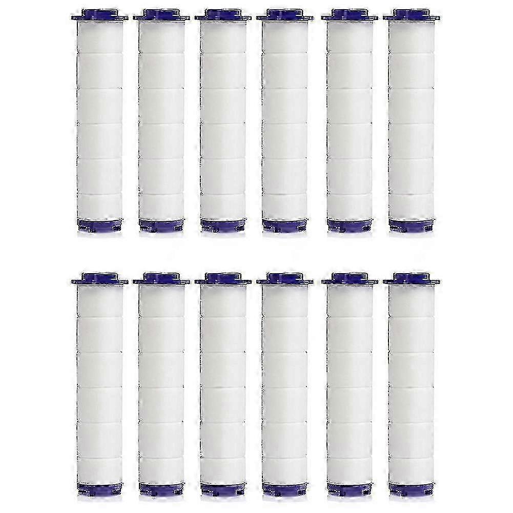 2025 New 12pcs Turbo Fan Shower Head Filters Compatible Propeller Driven Handheld, Replacement Filter Elements