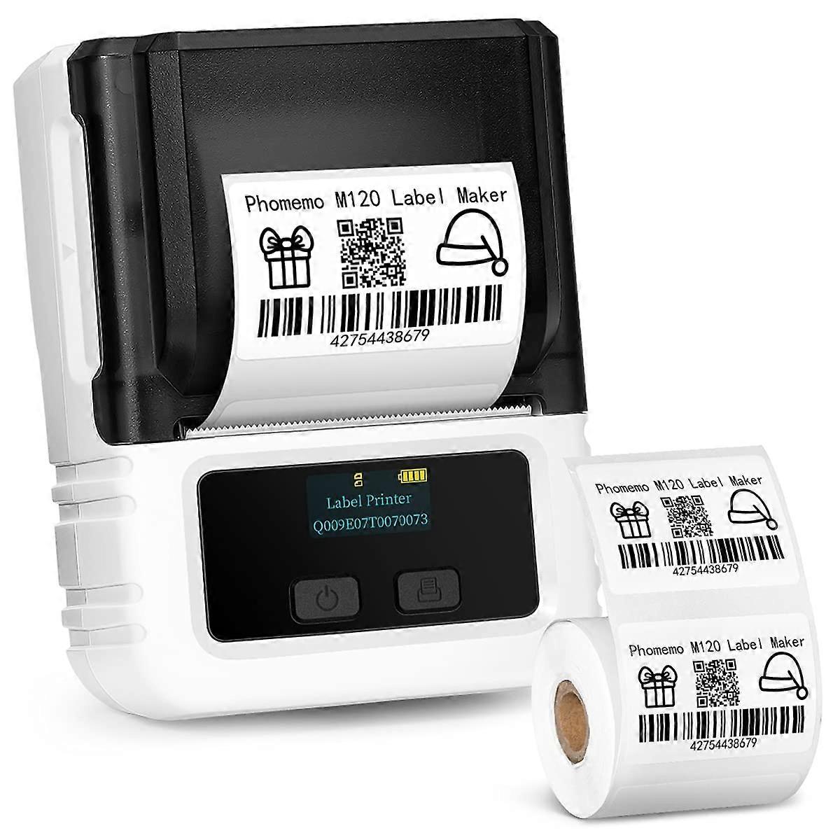 PHOMEMO M120 Bluetooth-compatible Inkless Thermal Printer Wireless Barcode Label Price Tag Printer