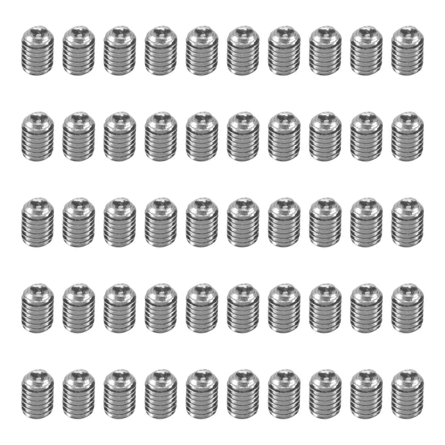 M3x4mm Stainless Steel Hex Socket Set Cap Point Grub Screws 50pcs