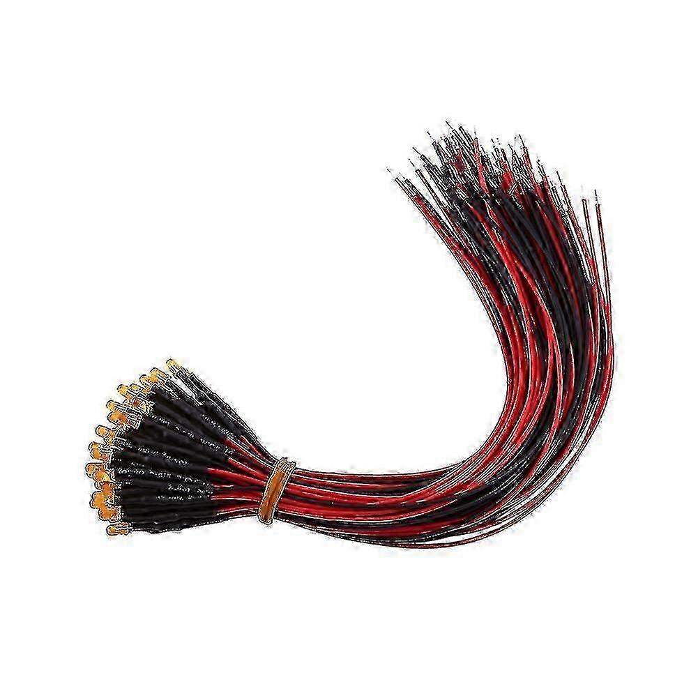 50pcs Pre Wired Dc12v Diffused Led Diodes Multi Colors Light 3mm Orange(#2) hwy