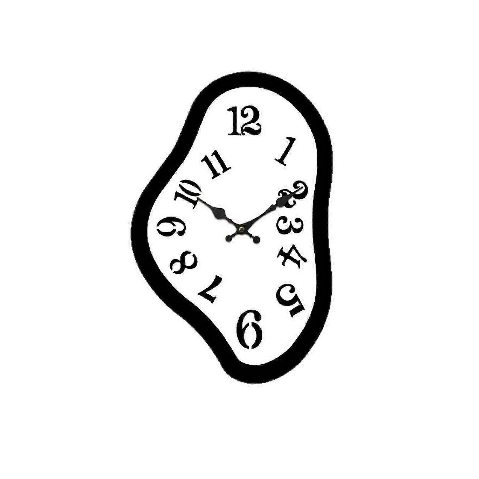 Melting Wall Clock Hanging Clock Abstract Office Timepiece Decorative Watch